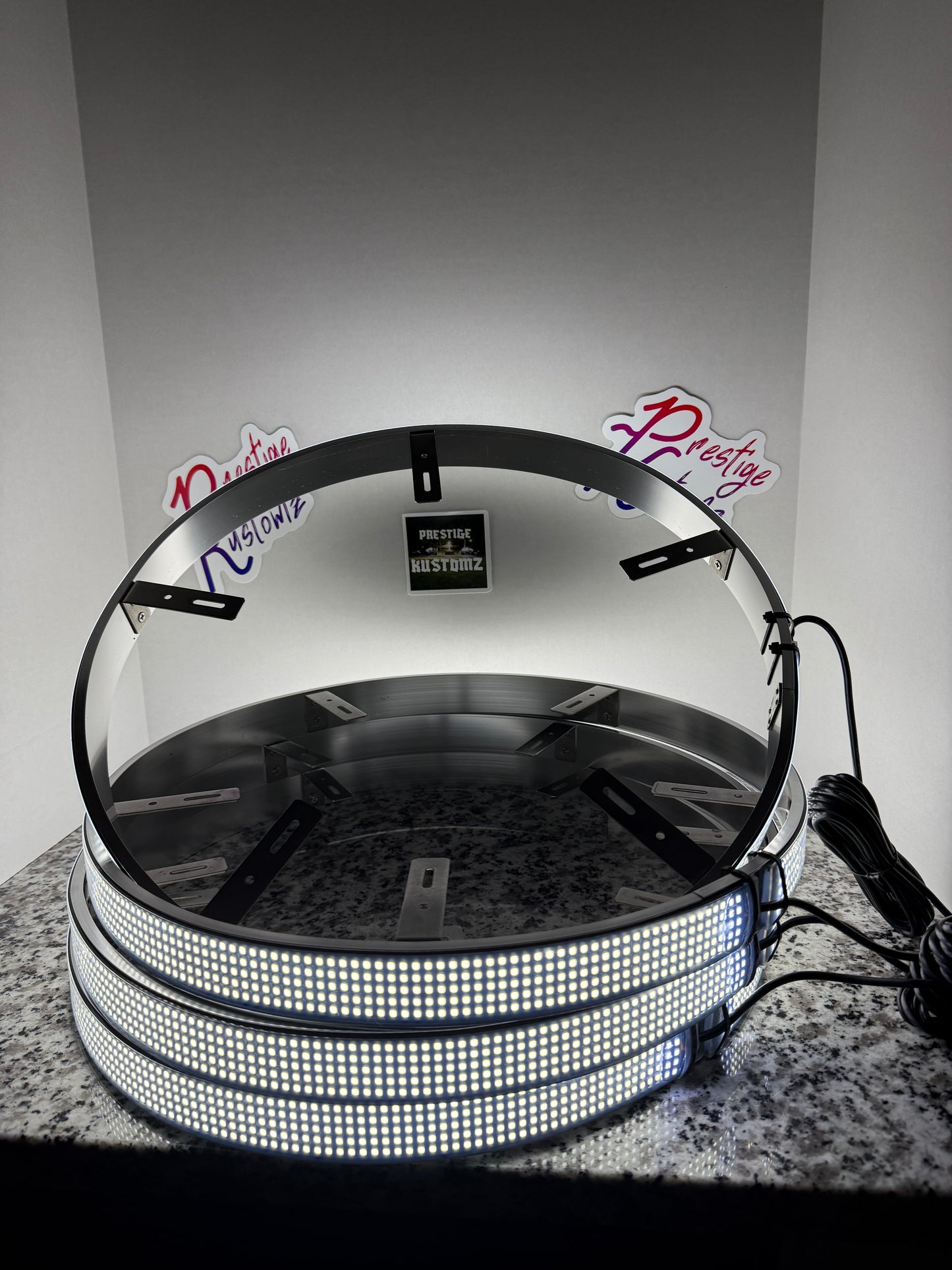 5 row pure white wheel lights