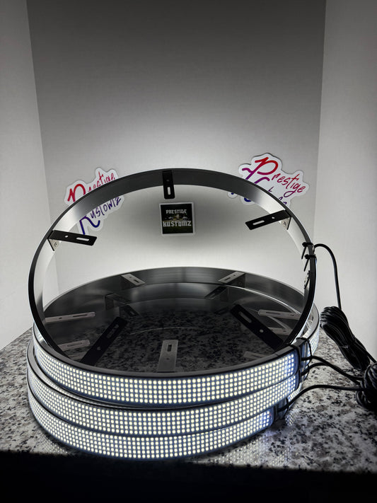 5 row pure white wheel lights