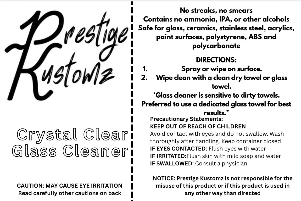 Crystal Clear
Glass Cleaner