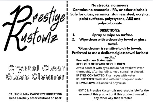 Crystal Clear
Glass Cleaner