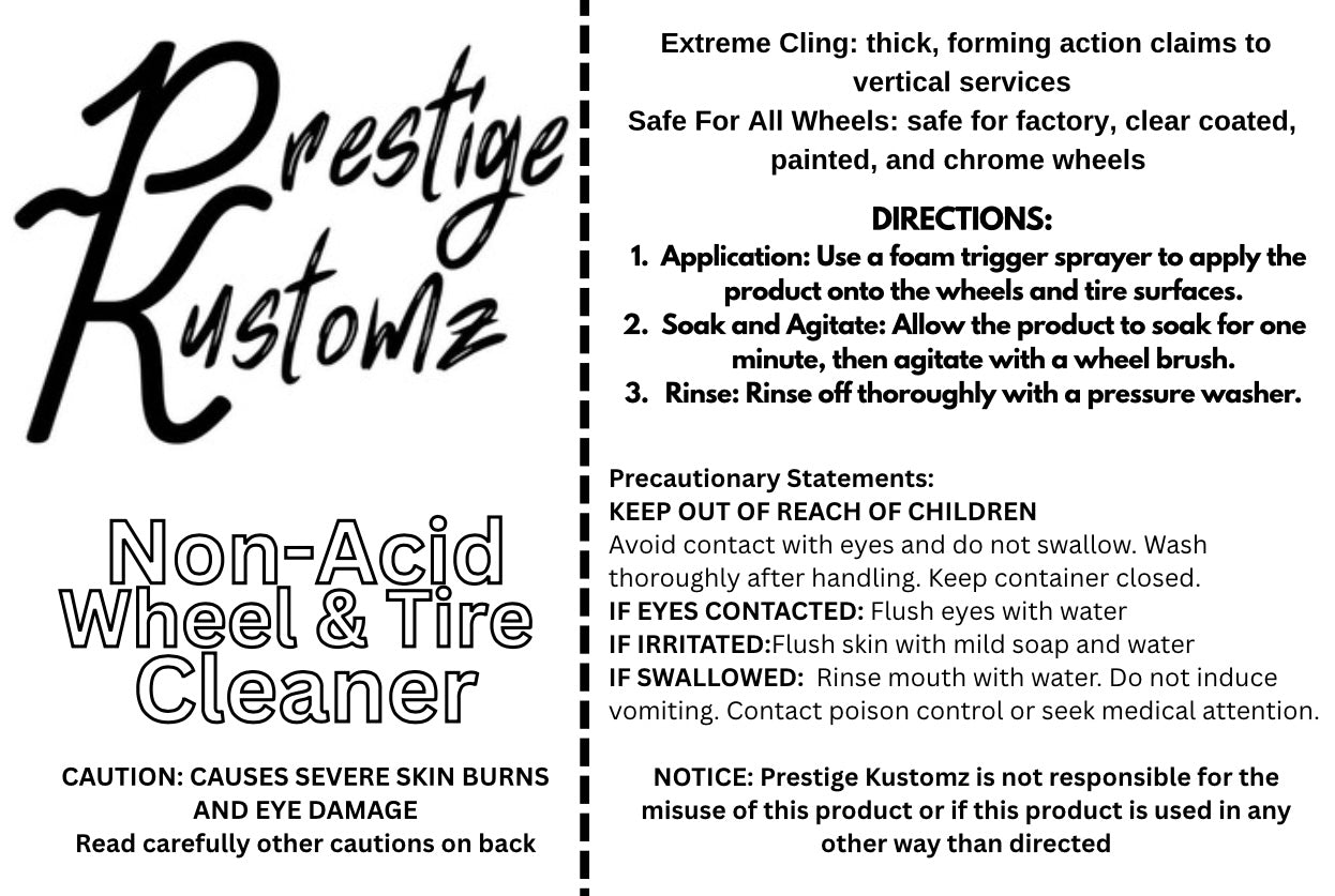 Non-Acid
Wheel & Tire 
Cleaner